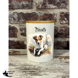 New! Dog Treat Canister - Jack Russell - Country Scene Saddlery and Pet Supplies