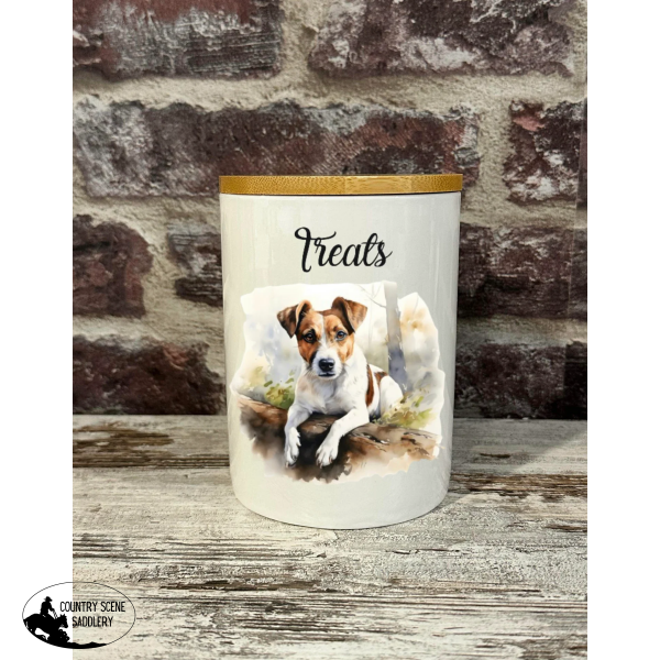 New! Dog Treat Canister - Jack Russell Homewares