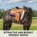 Double S Elite Tooled Show Saddle - Country Scene Saddlery and Pet Supplies