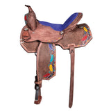 Double S Painted Feather Barrel Saddle - Country Scene Saddlery and Pet Supplies