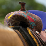 Double S Painted Feather Barrel Saddle - Country Scene Saddlery and Pet Supplies