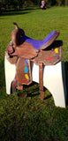 Double S Painted Feather Barrel Saddle - Country Scene Saddlery and Pet Supplies