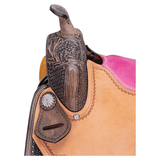 New! Double S Reno II Pink Barrel Saddle - Country Scene Saddlery and Pet Supplies