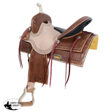 New! Double T Amber Gold Barrel Style Saddle - 15 Inch - Country Scene Saddlery and Pet Supplies