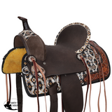 New! Double T Aztec Sunstone Barrel Style Saddle
