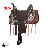 New! Double T Aztec Sunstone Barrel Style Saddle