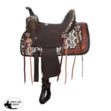 New! Double T Aztec Sunstone Barrel Style Saddle