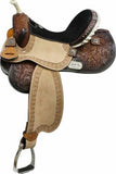 Double T Barrel Style Saddle with Barrel Racer Conchos. - Country Scene Saddlery and Pet Supplies