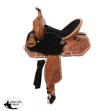 New! Double T Cheyenne Spinal Relief Barrel Style Saddle - 12 13 Inch Barrel Saddle