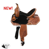 New! Double T Cheyenne Spinal Relief Barrel Style Saddle - 12, 13 Inch - Country Scene Saddlery and Pet Supplies