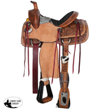 New! Double T Classic Stitch Cowpoke Roper Style Saddle - 14 Inch Note:This saddle is NOT warranted for roping. - Country Scene Saddlery and Pet Supplies