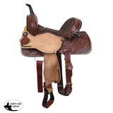 New! Double T Classic Stitch Desert Lace Barrel Saddle - 15 Inch Youth Saddles