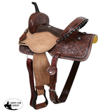 New! Double T Classic Stitch Desert Lace Barrel Saddle - 15 Inch Youth Saddles
