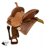 New! Double T Daisy Drifter Barrel Style Saddle - 12 Inch - Country Scene Saddlery and Pet Supplies