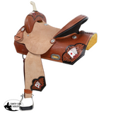 New! Double T Diamond Flush Barrel Style Saddle - 16 Inch - Country Scene Saddlery and Pet Supplies