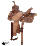 New! Double T Exotic Golden Gator Barrel Saddle - 15 Inch - Country Scene Saddlery and Pet Supplies