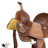 New! Double T Exotic Golden Gator Barrel Saddle - 15 Inch - Country Scene Saddlery and Pet Supplies