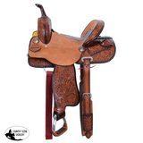 New! Double T Exotic Midnight Gator Barrel Style Saddle - 14 15 Inch Barrel saddles