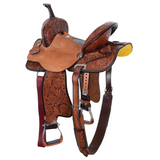 New! Double T Exotic Midnight Gator Barrel Style Saddle - 14 15 Inch Barrel saddles