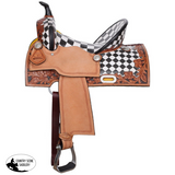 NEW! Double T Fast Lane Barrel Style Saddle Set - 15 Inch - 15 inch / 7 inch full QH