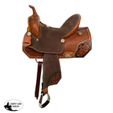 New!Double T Florence Fusion Barrel Style Saddle - 15 Inch Horse Tack