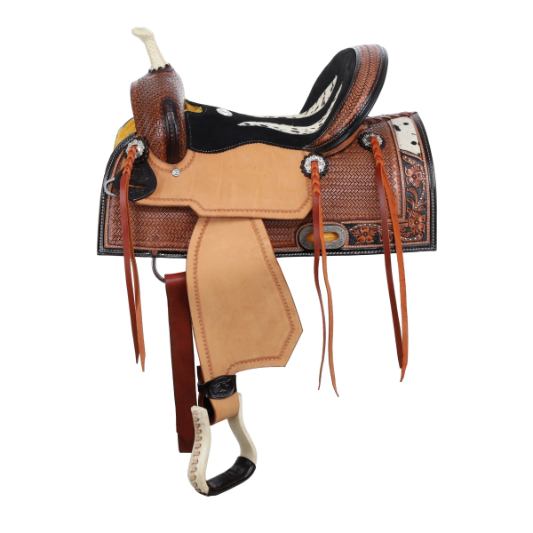 New! Double T Iris Barrel Style Saddle - 13 Inch 13 inch Barrel saddles