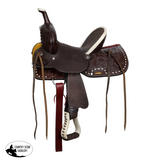 New! Double T Midnight Cheyenne Barrel Style Saddle - 12 Inch - Country Scene Saddlery and Pet Supplies