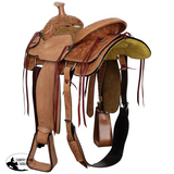 New! Double T Palomino Prairie Roper Style Saddle - 14 Inch - Country Scene Saddlery and Pet Supplies