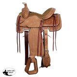 New! Double T Palomino Prairie Roper Style Saddle - 14 Inch