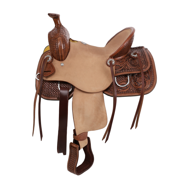New! Double T Plainsman Roper Style Saddle - 13 Inch Western Saddle