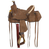 New! Double T Rawhide Wrangler Roper Style Saddle - 12 Inch Barrel
