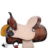 New! Double T Regal Bloom Barrel Style Saddle - 13 Inch - Country Scene Saddlery and Pet Supplies