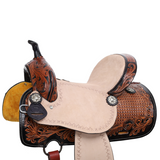 New! Double T Regal Bloom Barrel Style Saddle - 13 Inch 13 inch Barrel saddles