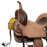 New! Double T Sunflower Trails Barrel Saddle - 15 Inch Youth Saddles