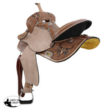 New! Double T Weathered Steer Barrel Style Saddle - 15 Inch - Country Scene Saddlery and Pet Supplies