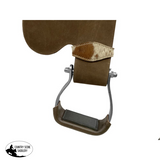 New! Double T Wild West Floral Roughout Barrel Saddle - 15 Inch - Horse Tack