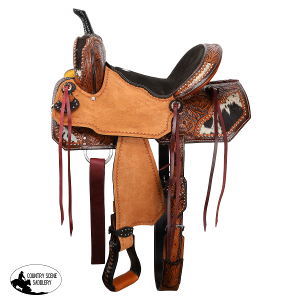 New! Double T Wildhide Series Alma Barrel Style Saddle - 15 Inch 15 inch Western Saddles