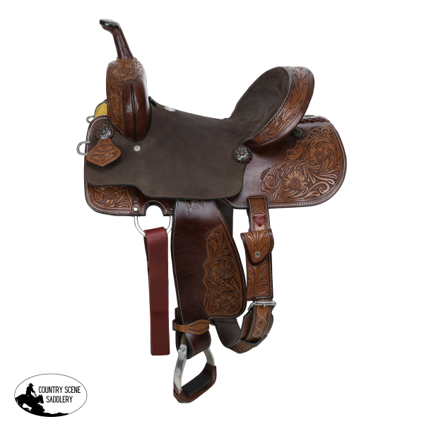 New! Double T Willow Barrel Style Saddle - 14 15 Inch Youth Barrel Saddles