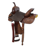 New! Double T Willow Barrel Style Saddle - 14 15 Inch Youth Barrel Saddles