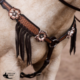 New! Dusty Rose One Ear Headstall BreastCollar Western Breastplate