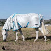 Earlwood Ripstop Combo White-Turquoise Horse Blankets & Sheets