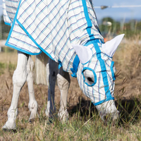 New! Earlwood Ripstop Hooded Combo White-Turquoise Horse Blankets & Sheets