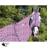 New! EQUINE COMPRESSION NECK AND HOOD COMBO PRINTED -PINK CHEETAH - Country Scene Saddlery and Pet Supplies