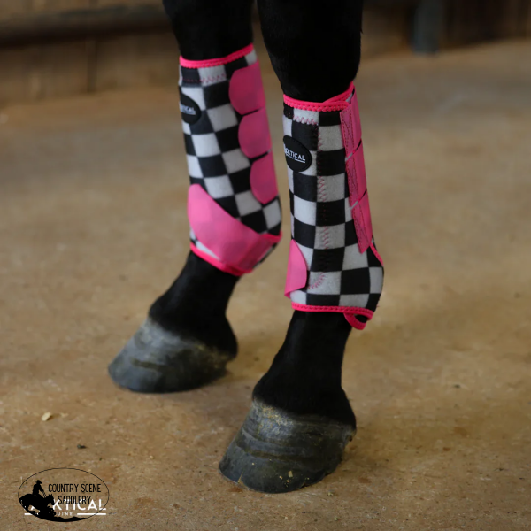 New! FINISH LINE & HOT PINK SPLINT BOOTS (PAIR) MEDIUM / FRONT Splint Boots