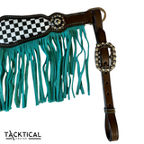 New! FINISH LINE LEATHER FRINGE BREASTCOLLAR - Country Scene Saddlery and Pet Supplies