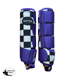 New! FINISH LINE & PURPLE SPLINT BOOTS (PAIR) MEDIUM / FRONT Splint Boots