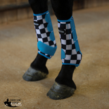 New! FINISH LINE & TURQUOISE SPLINT BOOTS (PAIR) - Country Scene Saddlery and Pet Supplies