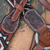 NEW! Flat Infinity Beaded Breast Collar Western Bridles