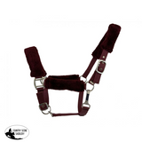 New! Fleece Covered Nylon halter with crown adjustment and throat snap - Country Scene Saddlery and Pet Supplies