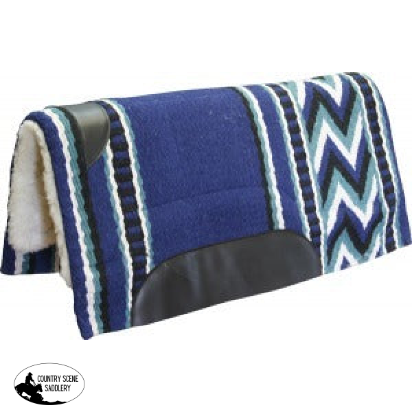 New! Fleece Western Pad with Blue Navaho Saddle pad